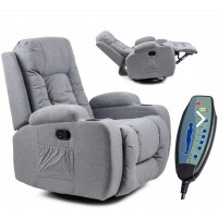 Крісло з масажем розкладне Mebel Elite BOX Gray (сіра тканина)