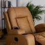 Крісло масажне розкладне Mebel Elite BOX Light Brown (світло коричнева екошкіра)