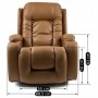 Крісло масажне розкладне Mebel Elite BOX Light Brown (світло коричнева екошкіра)