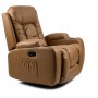 Крісло масажне розкладне Mebel Elite BOX Light Brown (світло коричнева екошкіра)