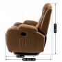 Крісло масажне розкладне Mebel Elite BOX Light Brown (світло коричнева екошкіра)