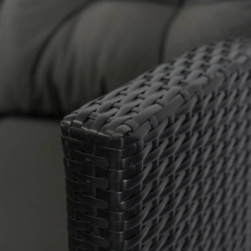 Набір садових меблів Mebel Elite DALLAS Technorattan Dark gray (темно-сірий)