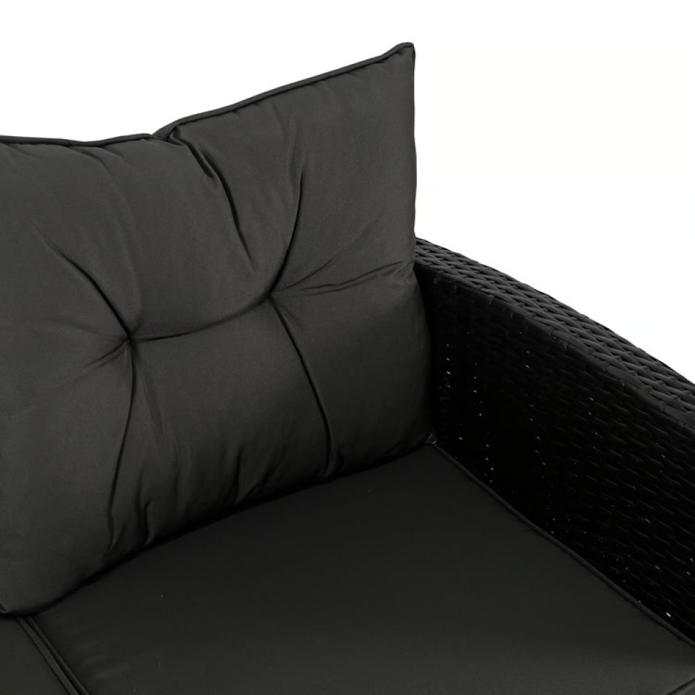 Набір садових меблів Mebel Elite DALLAS Technorattan Dark gray (темно-сірий)