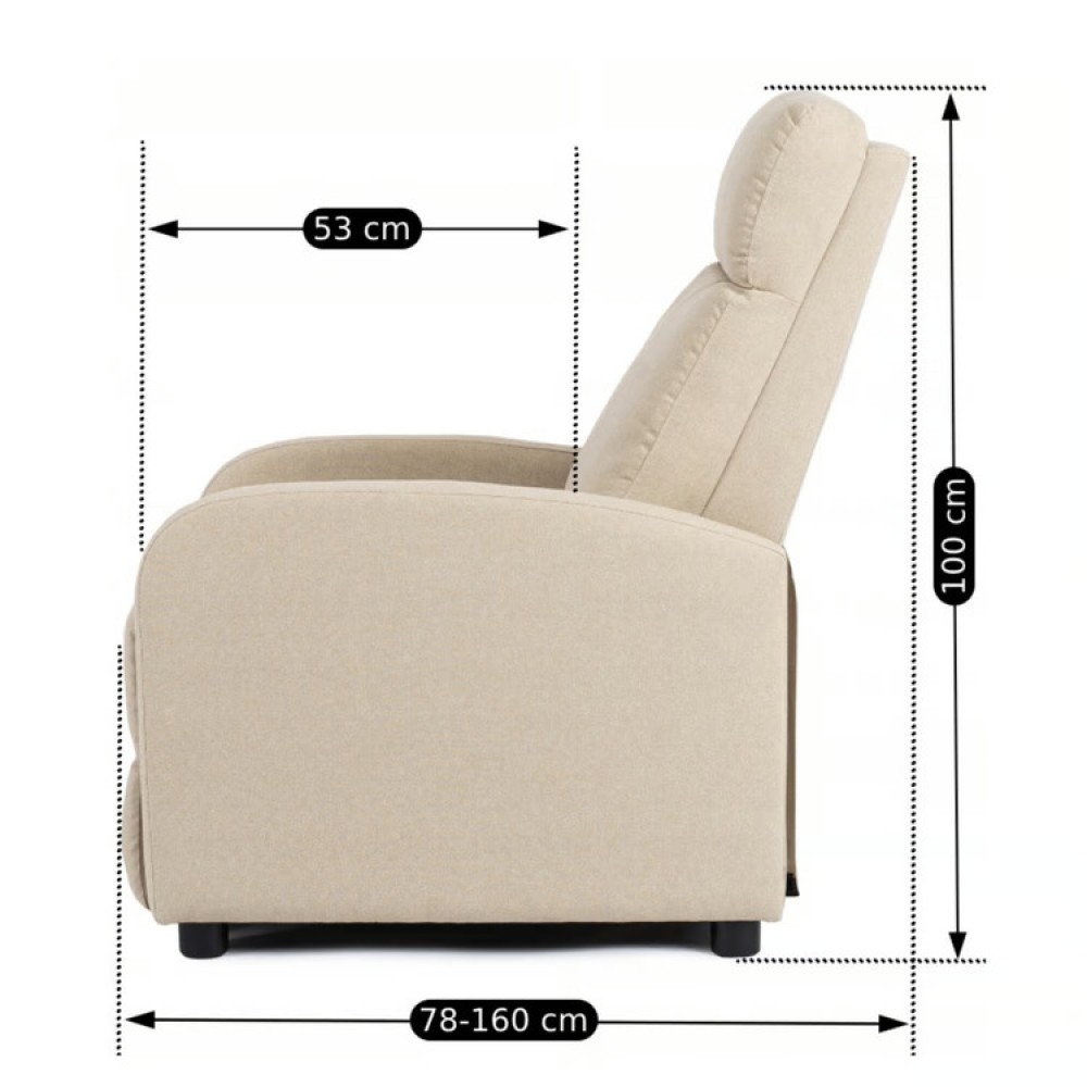 Крісло для відпочинку Mebel Elite DANNY Beige (бежева тканина)