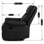 Крісло з масажем Mebel Elite INTER Black (чорна екошкіра)