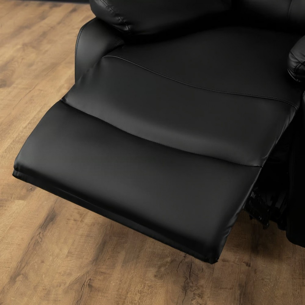 Крісло з масажем Mebel Elite INTER Black (чорна екошкіра)