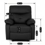 Крісло з масажем Mebel Elite INTER Black (чорна екошкіра)