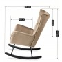 Крісло-гойдалка для відпочинку Mebel Elite JACKSON beige (бежевий велюр)