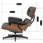 Крісло для відпочинку з підставкою Mebel Elite Palermo Black