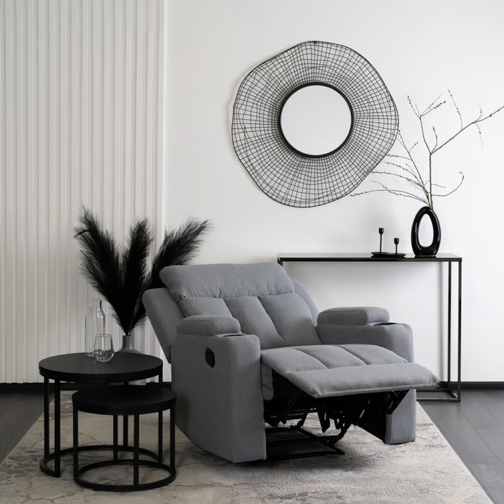 Крісло для відпочинку Mebel Elite kobi Light Gray (світло-сіра тканина)