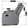 Крісло для відпочинку Mebel Elite kobi Light Gray (світло-сіра тканина)