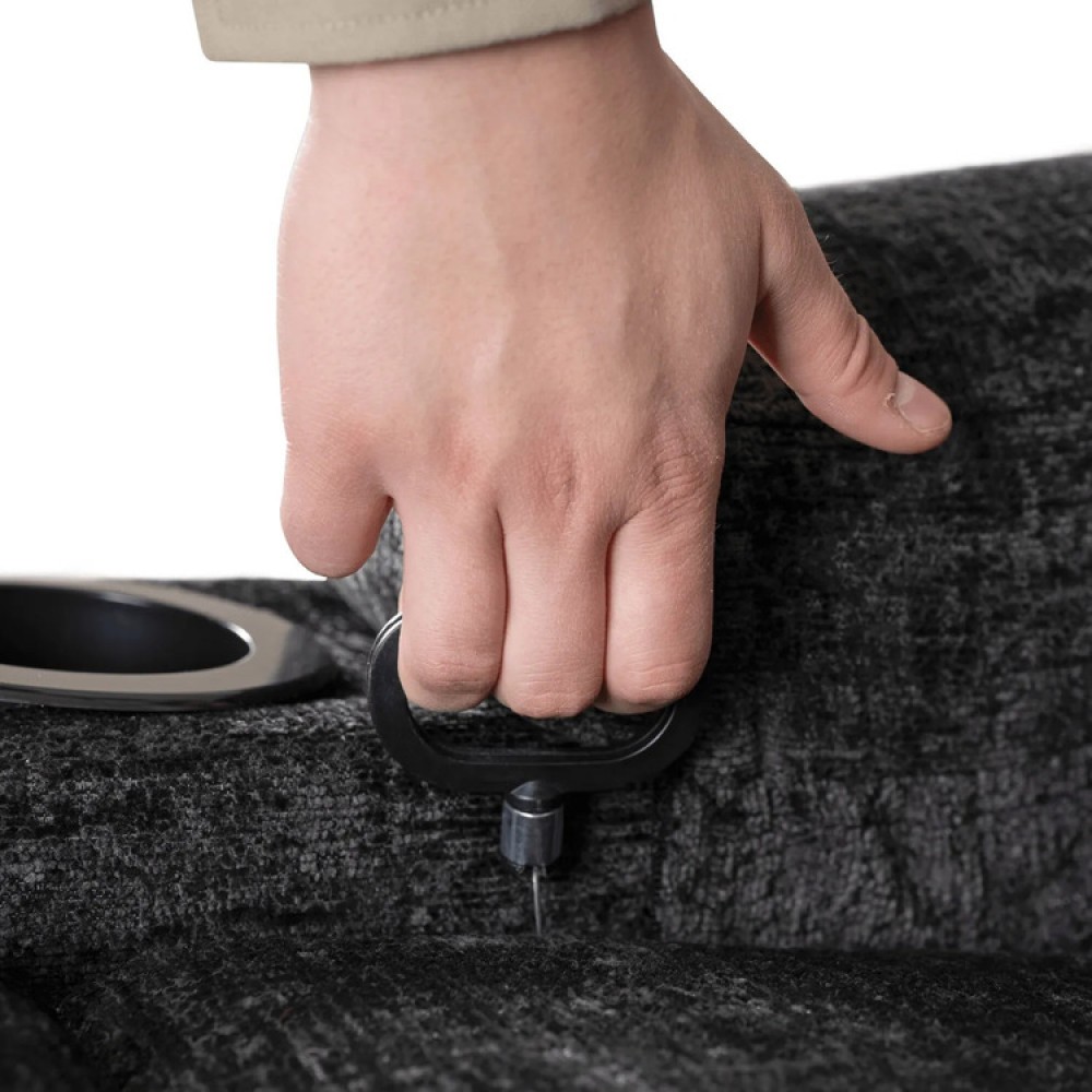 Крісло з масажем розкладне Mebel Elite BOX Black velour (чорний велюр)