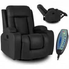 Крісло розкладне масажне Mebel Elite BOX Black (чорна екошкіра)