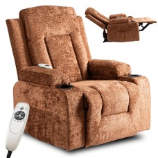 Крісло з масажем розкладне Mebel Elite BOX Brown velour (коричневий велюр)