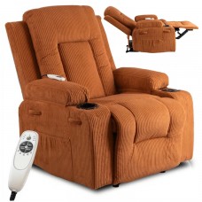 Крісло з масажем розкладне Mebel Elite BOX Brown velvet (коричневий вельвет)