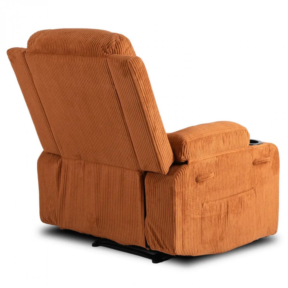 Крісло з масажем розкладне Mebel Elite BOX Brown velvet (коричневий вельвет)