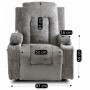 Крісло з масажем розкладне Mebel Elite BOX Gray velour (сірий велюр)