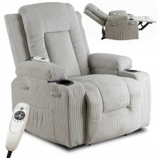 Крісло з масажем розкладне Mebel Elite BOX Gray velvet (сірий вельвет)