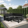 Набір садових меблів Mebel Elite INDIANA Technorattan (чорний)