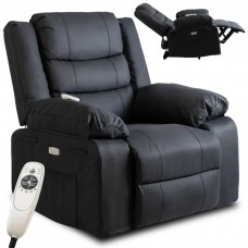 Крісло з масажем Mebel Elite JASPER Black (чорна екошкіра)