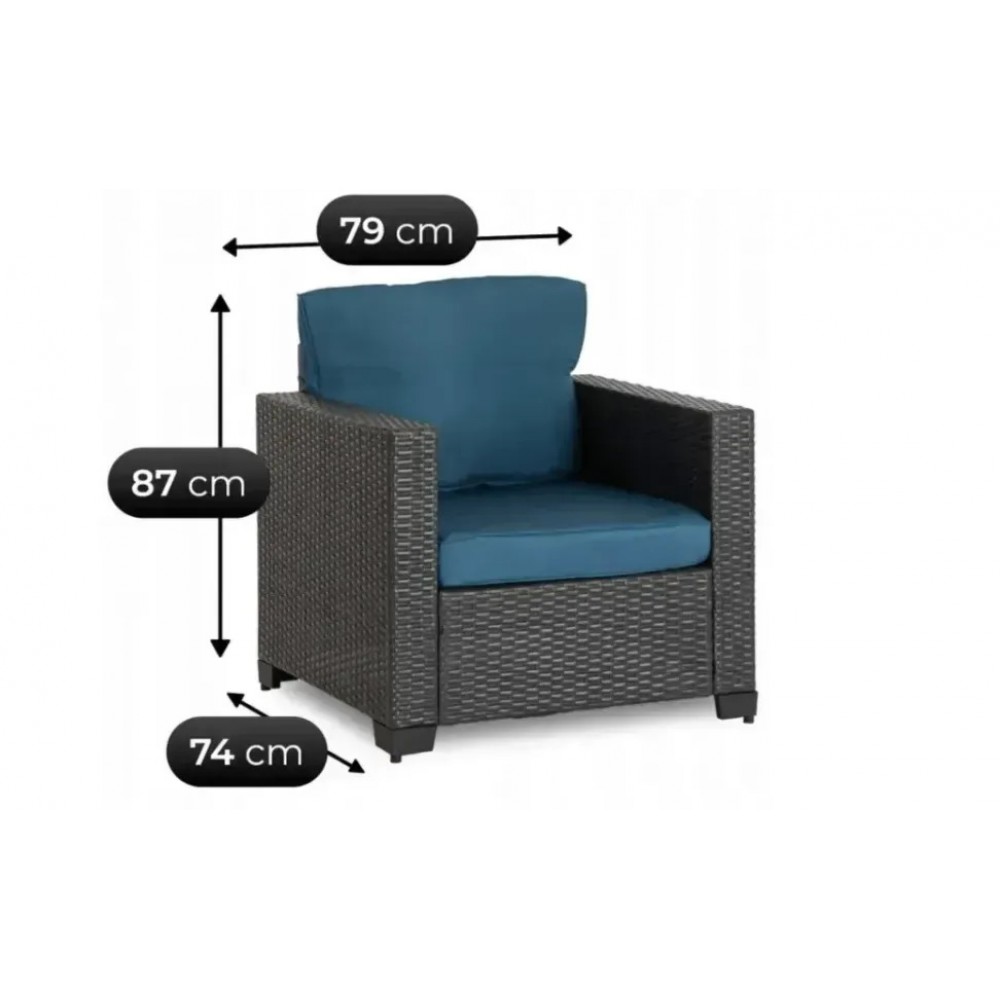 Набір меблів із ротанга Mebel Elit Meble Elite ME.OLYMPIA/CBR/RT/OGR/ZES