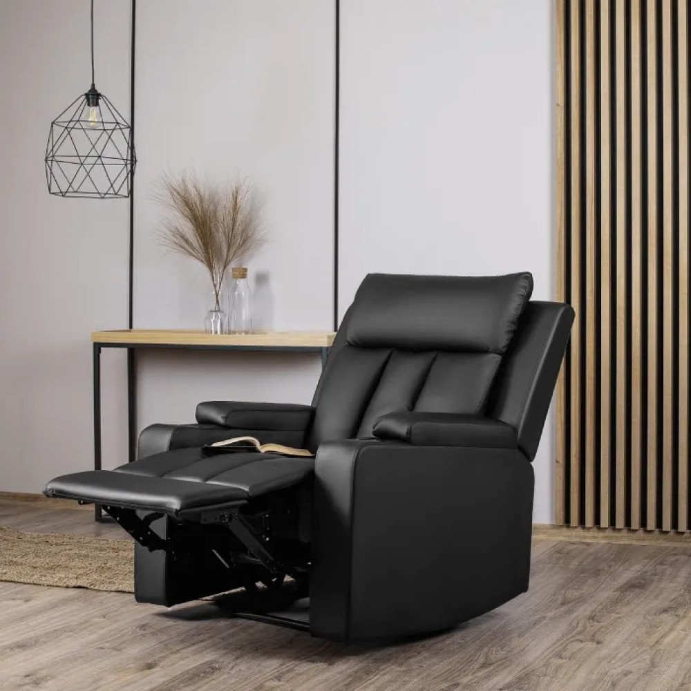 Крісло для відпочинку Mebel Elite kobi Black (чорна екошкіра)
