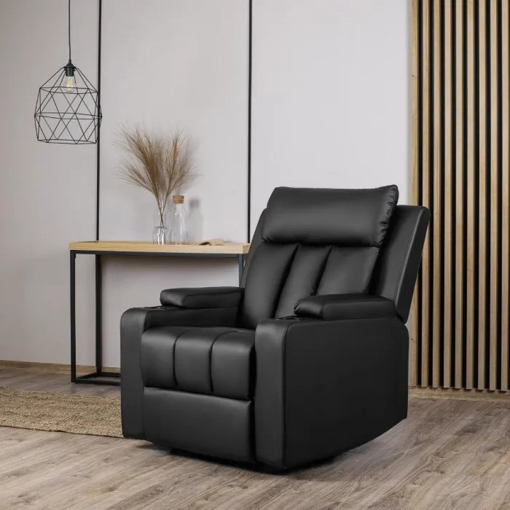 Крісло для відпочинку Mebel Elite kobi Black (чорна екошкіра)