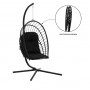 Підвісне крісло-гойдалка GardenLine кокон з подушками чорний (FAT0916)