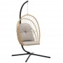 Підвісне крісло-гойдалка GardenLine кокон з подушками коричневий (FAT0923)