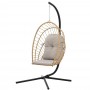 Підвісне крісло-гойдалка GardenLine кокон з подушками коричневий (FAT0923)