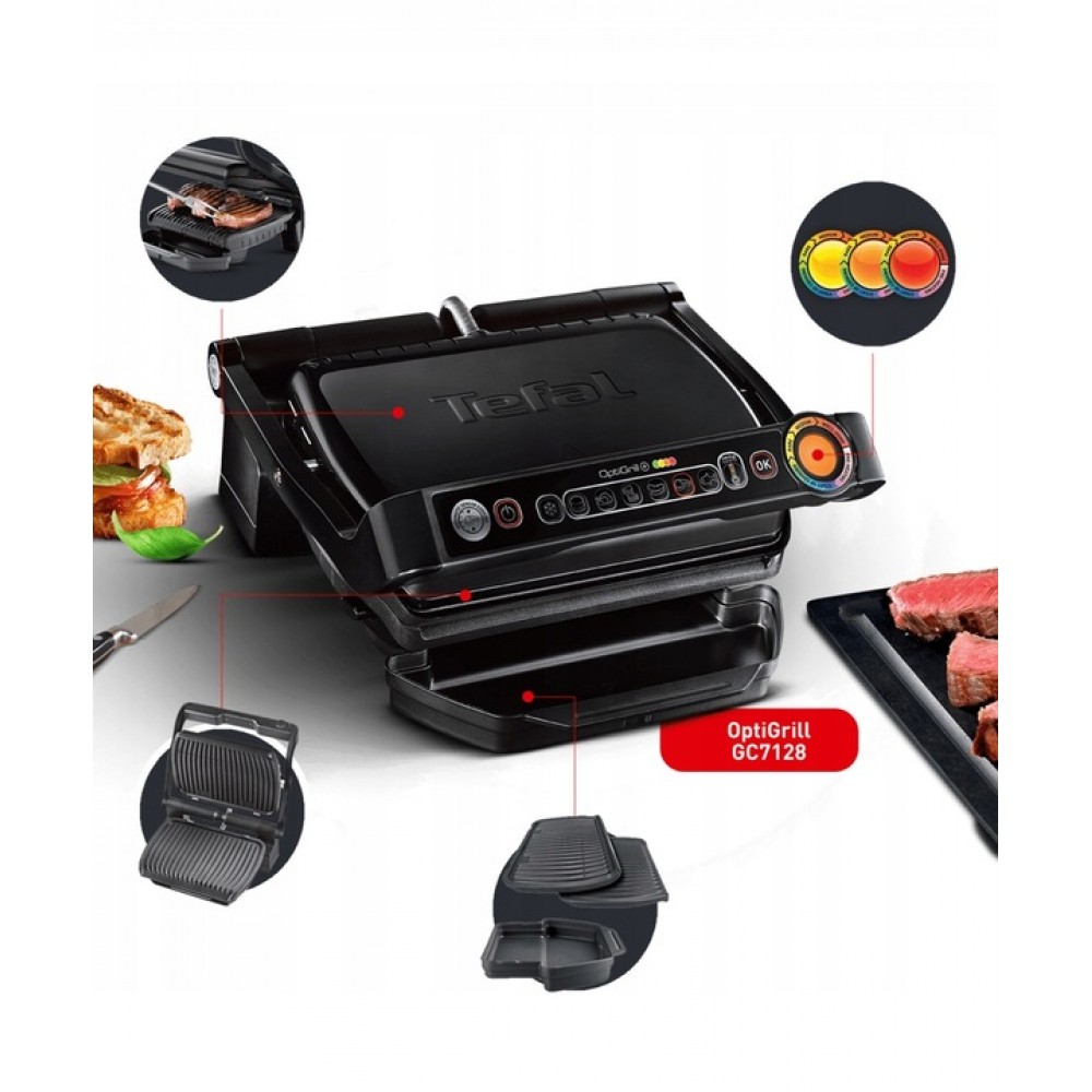 Електрогриль притискний Tefal OptiGrill+ GC712834