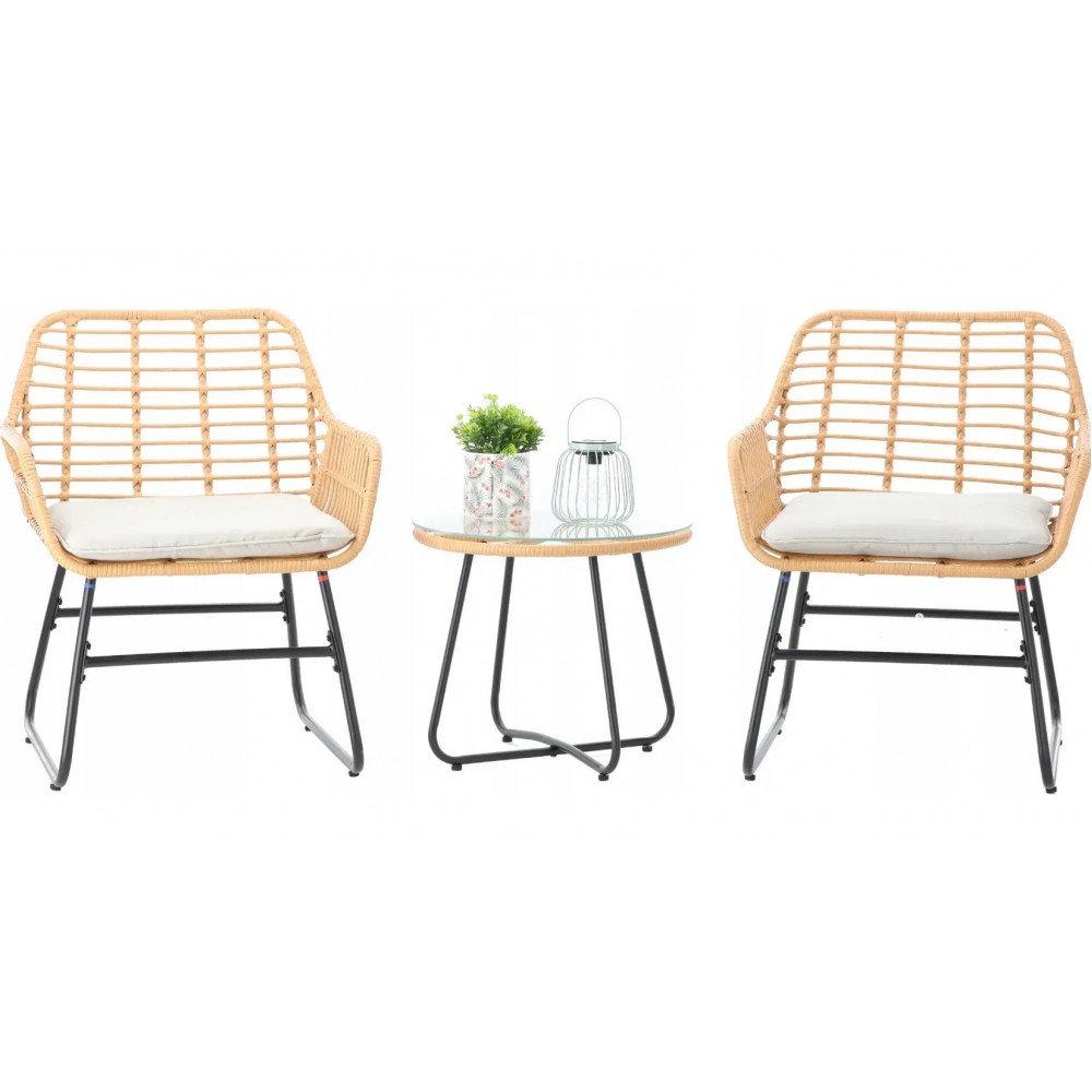 Комплект садових меблів Garden Line LEUCA Сірий ABI3408