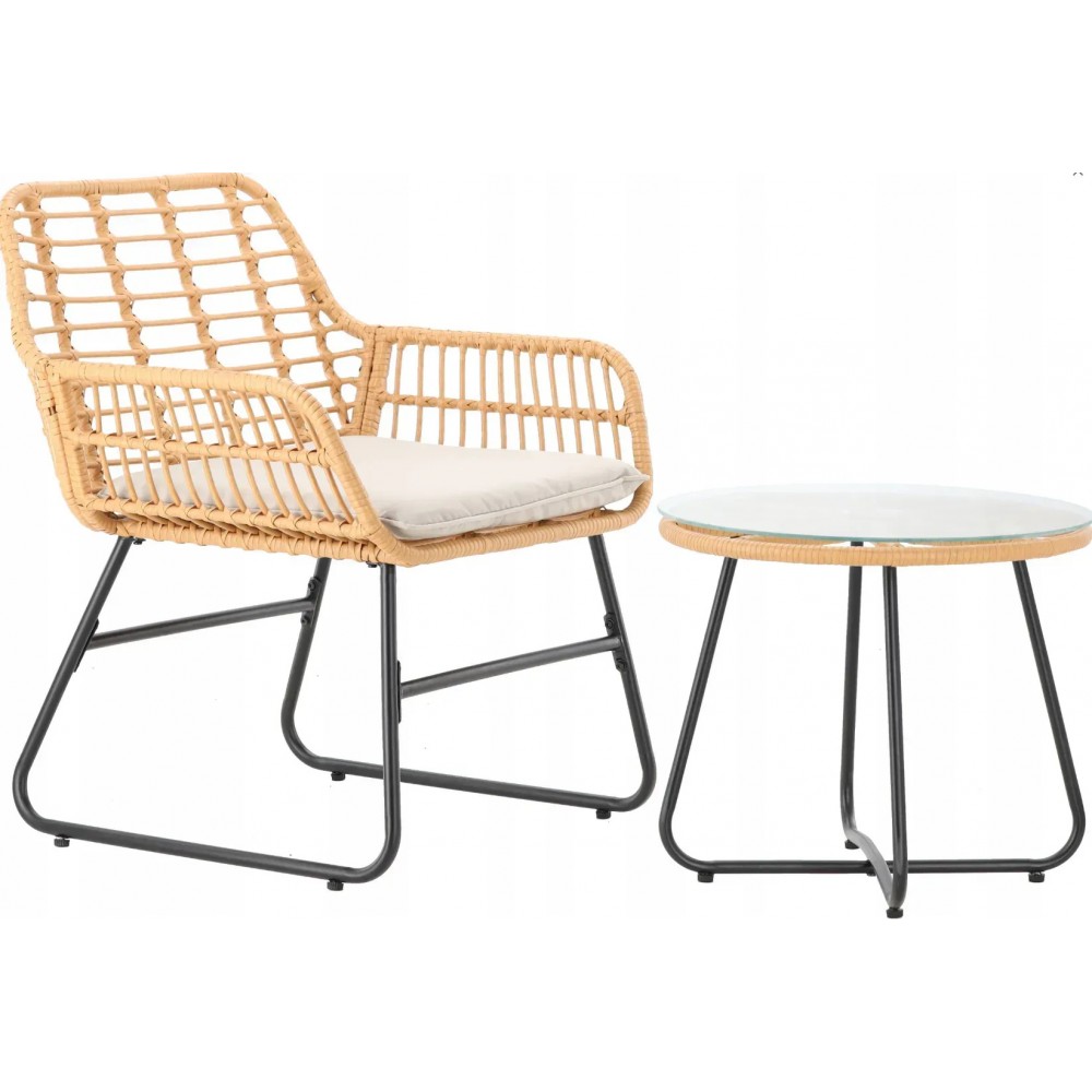 Комплект садових меблів Garden Line LEUCA Сірий ABI3408