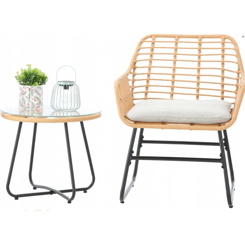 Комплект садових меблів Garden Line LEUCA Сірий ABI3408