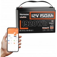 Акумулятор Humsienk LiFePO4 12V 150 Ah 110A BMS + Bluetooth