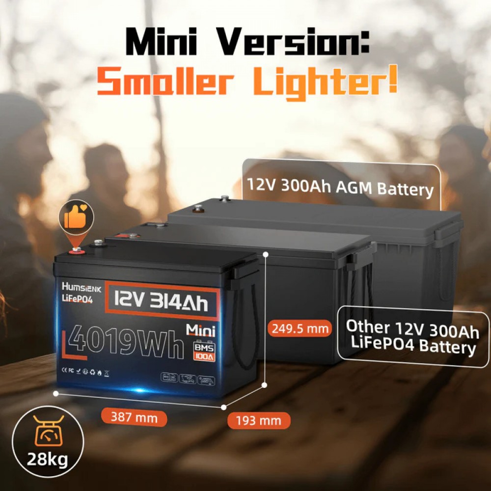 Акумулятор Humsienk LiFePO4 12V 314Ah (200A BMS)