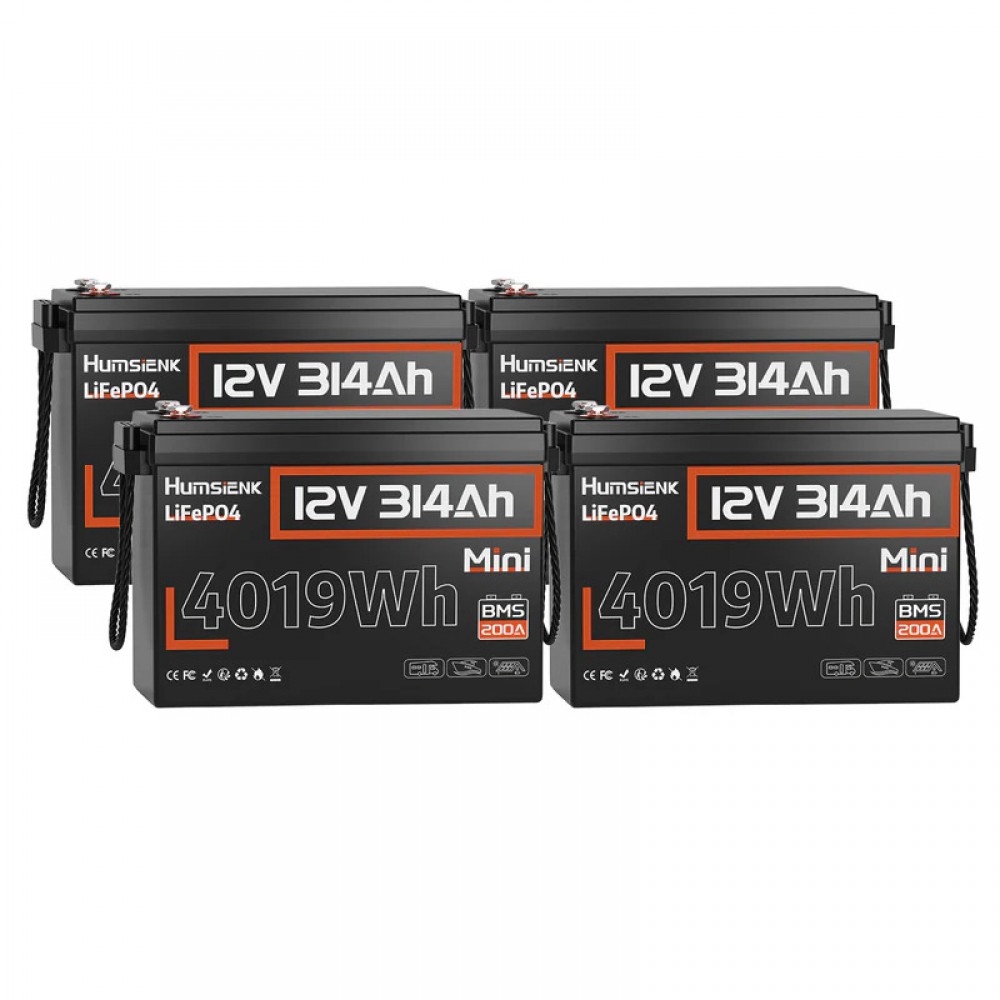 Акумулятор Humsienk LiFePO4 12V 314Ah (200A BMS) + Bluetooth