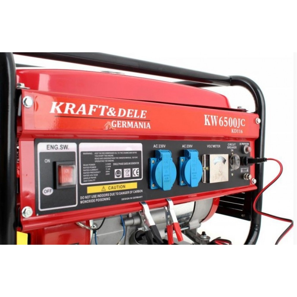 Бензиновий генератор Kraft&Dele KW-6500JC (KD-116) 2,5 кВт