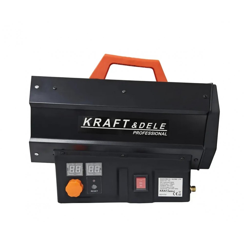 Газовий тепловентилятор Kraft&Dele KD11731 25 кВт з автоматичним редуктором, пропан-бутан