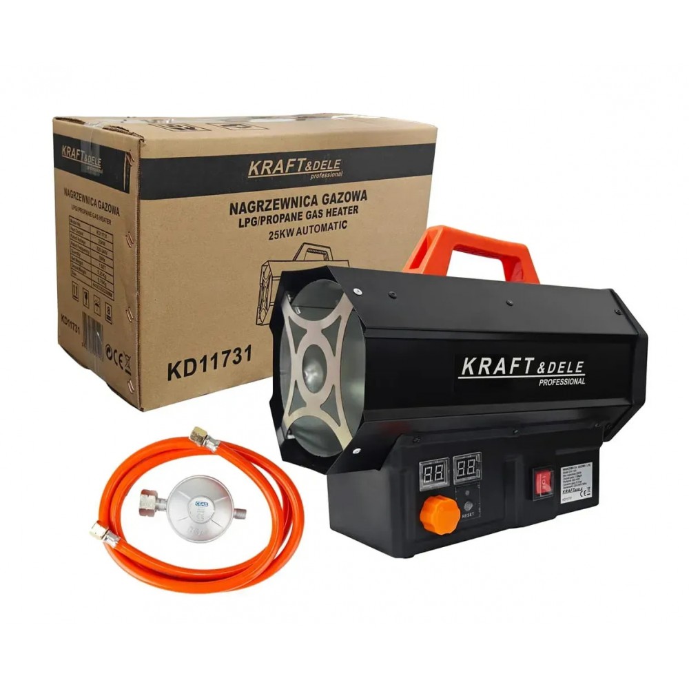 Газовий тепловентилятор Kraft&Dele KD11731 25 кВт з автоматичним редуктором, пропан-бутан