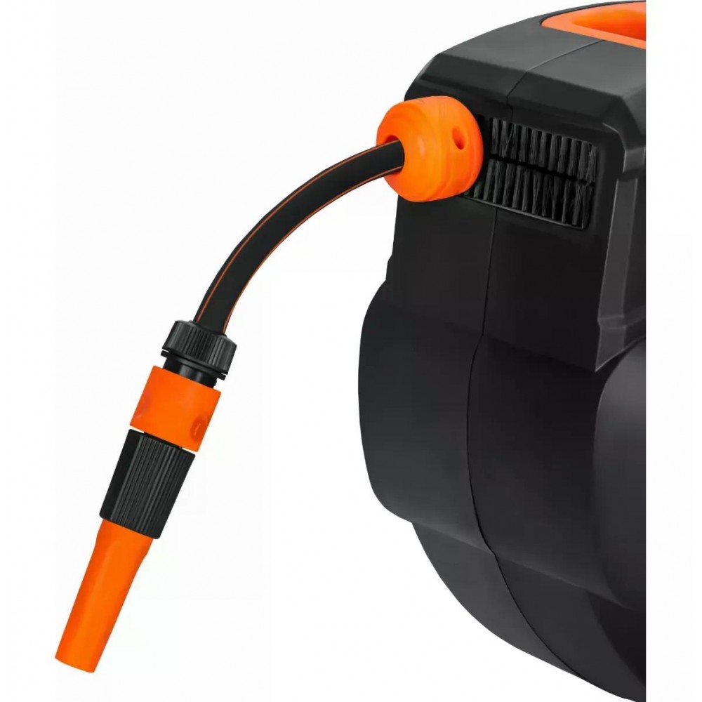 Котушка автоматична Kraft&Dele KD2152 20 м + 2 м 1/2" для саду, городу та дачі — з настінним кріпленням і автоматичною змоткою шланга