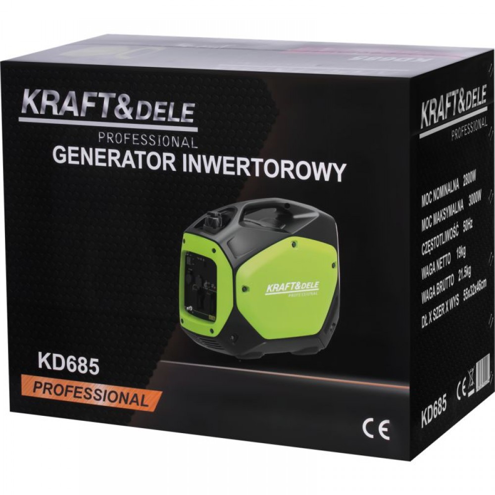Інверторний бензиновий генератор Kraft&Dele KD685 2,8 кВт
