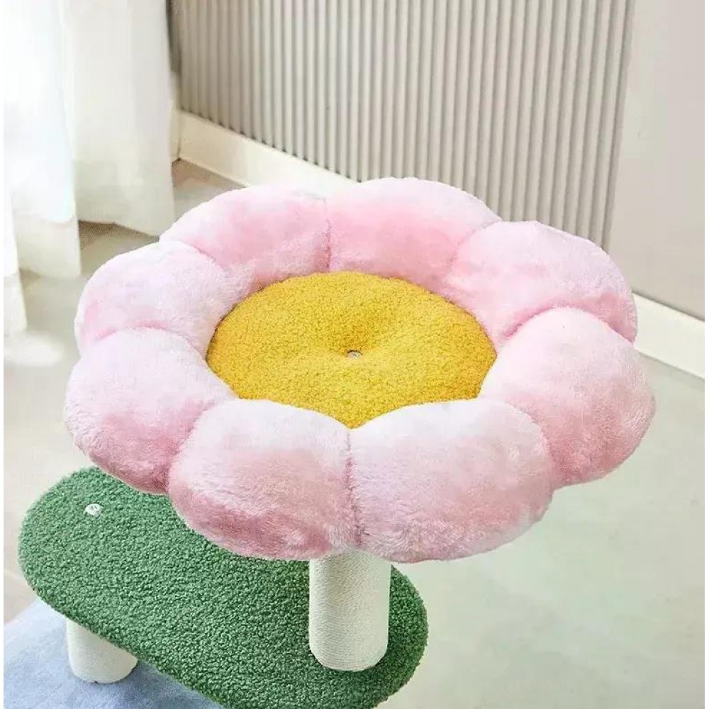 Кігтеточка-комплекс Volso KT-036 для котів з поличками та будиночком, стійка конструкція