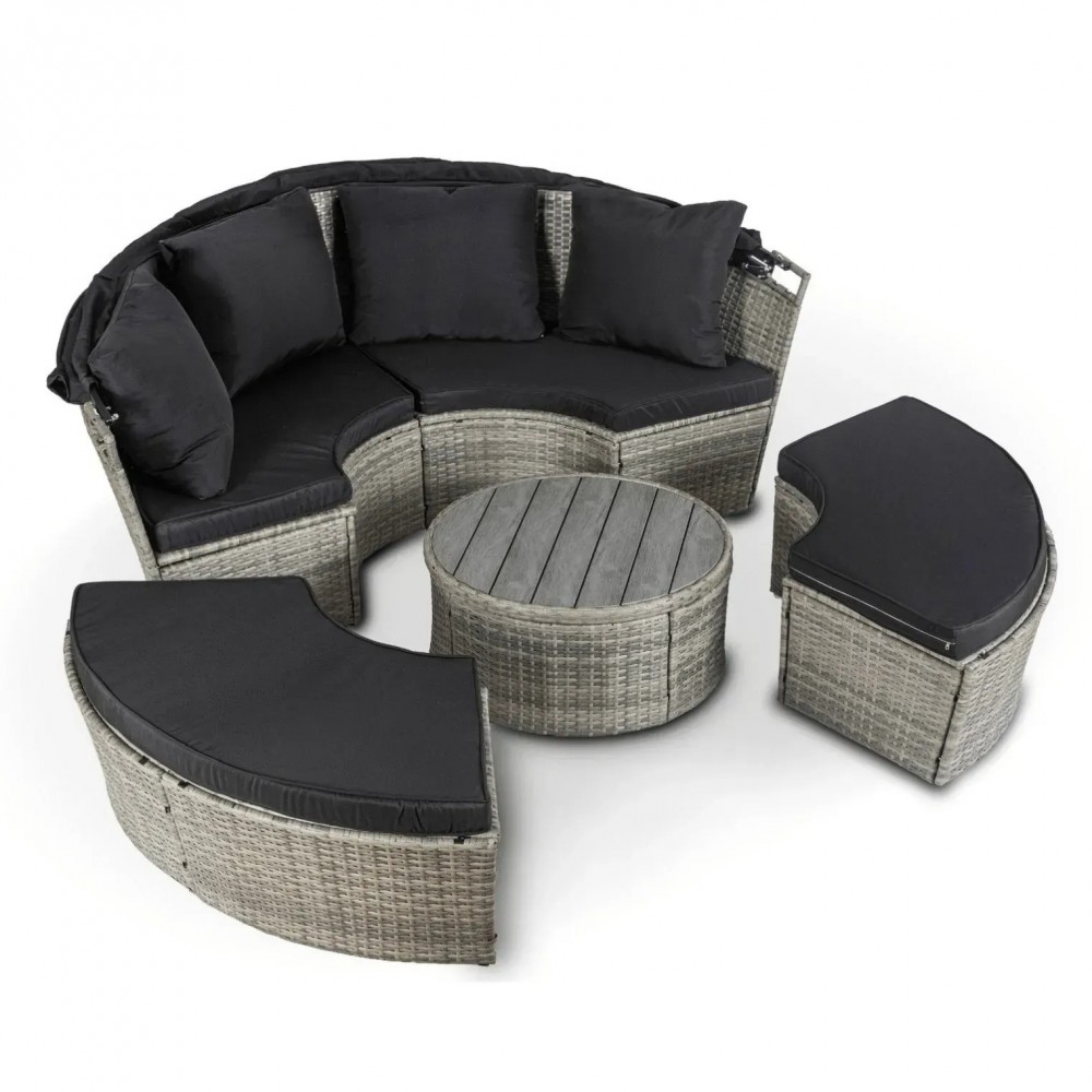 Набір садових меблів Mebel Elite California Garden Gray ME.CALIFORNIA/CP/RT/OGR/ZES