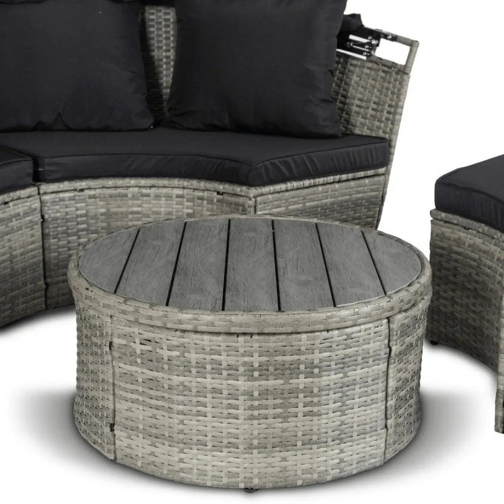 Набір садових меблів Mebel Elite California Garden Gray ME.CALIFORNIA/CP/RT/OGR/ZES