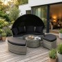 Набір садових меблів Mebel Elite California Garden Gray ME.CALIFORNIA/CP/RT/OGR/ZES