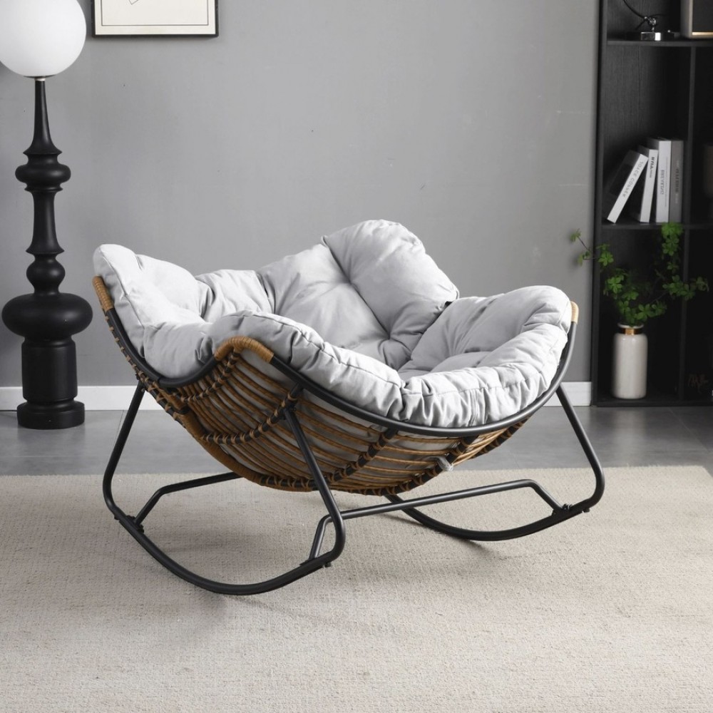 Садове крісло-гойдалка чорне Elit ELTON Mebel Elite ME.ELTON/P/T/FW