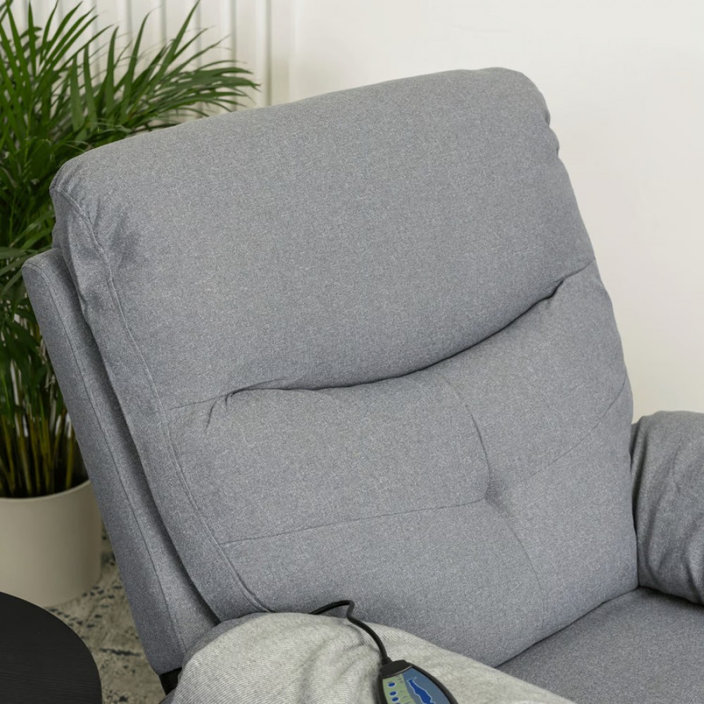 Крісло з масажем Mebel ELITE INTER Grey Modern (сіра тканина)