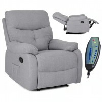 Крісло з масажем Mebel ELITE INTER Grey Modern (сіра тканина)