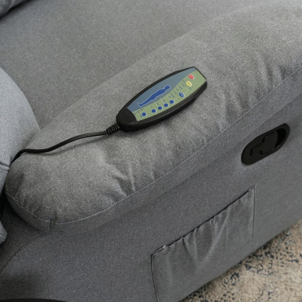Крісло з масажем Mebel ELITE INTER Grey Modern (сіра тканина)